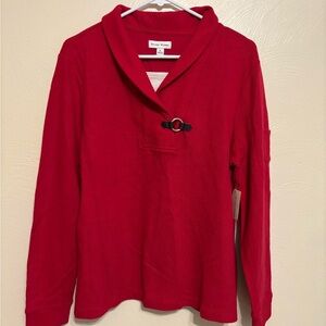 Studio Works Women's Red Buckle Sweatshirt